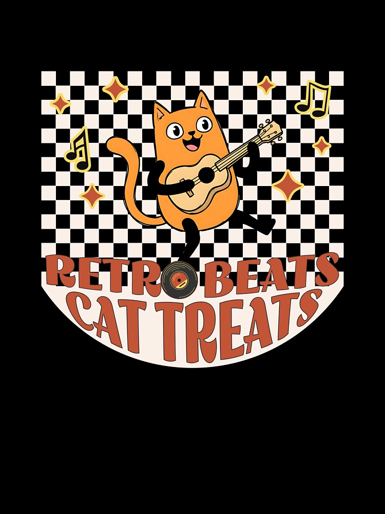Retro Beats Cat Treats by Paw Print Tee Hoodie, Sweatshirt | BlankRebels.com (Image 3)