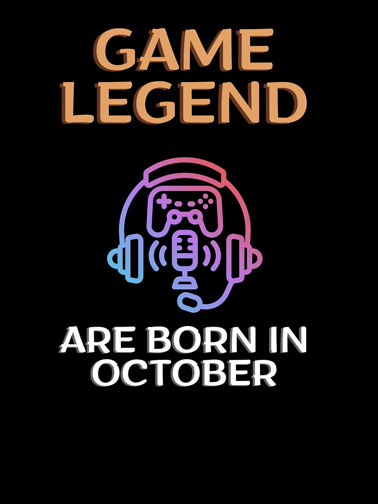 Game legend - Born in October - BW by Nemesiscrowd T-Shirts, Hoodie, Sweatshirt | BlankRebels.com (Image 3)