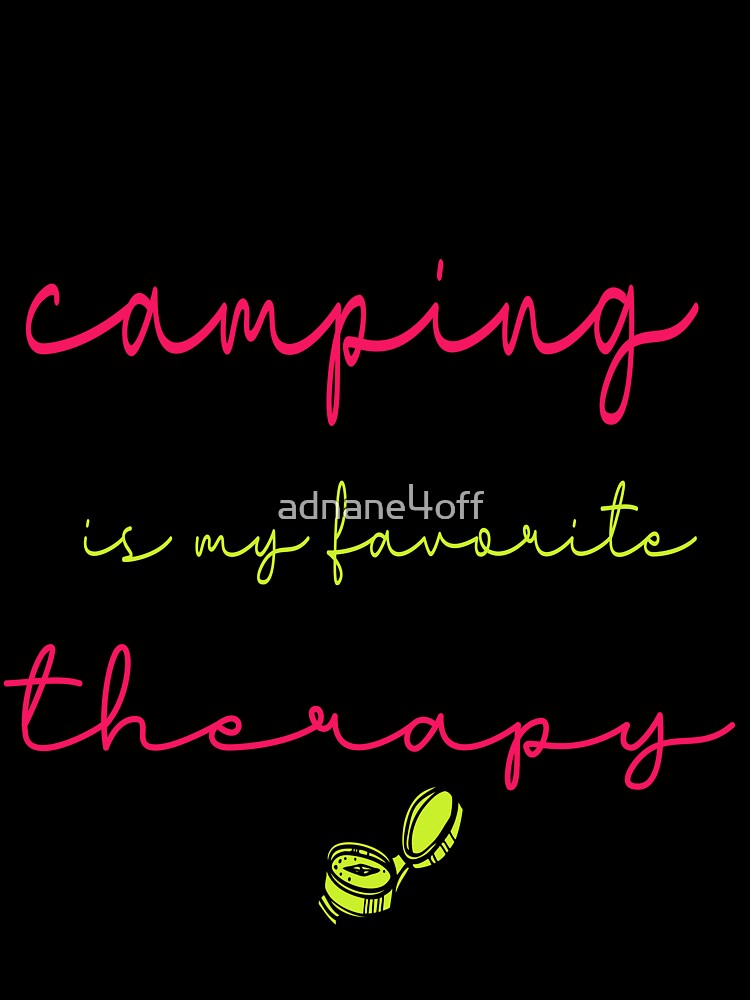 camping is my favorite therapy,camping gift,camping, camping gift for girls ,father camping gift by adnane4off... (Image 3)