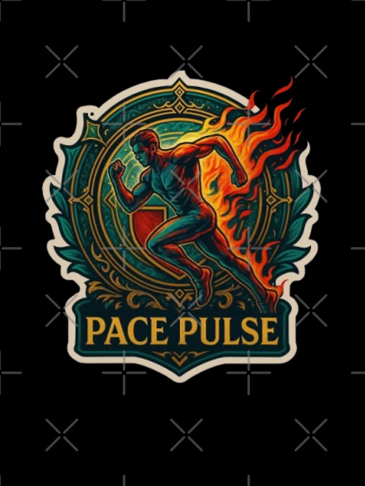 Pace Pulse 3 – Runner Rhythm & Training Design | Speed, Stamina & Fitness Lifestyle Tee by Typologystudios... (Image 3)