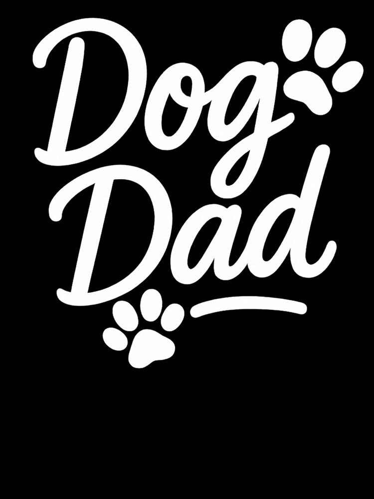 Dog Dad – Funny Paw Print Script by SpencersUnltd