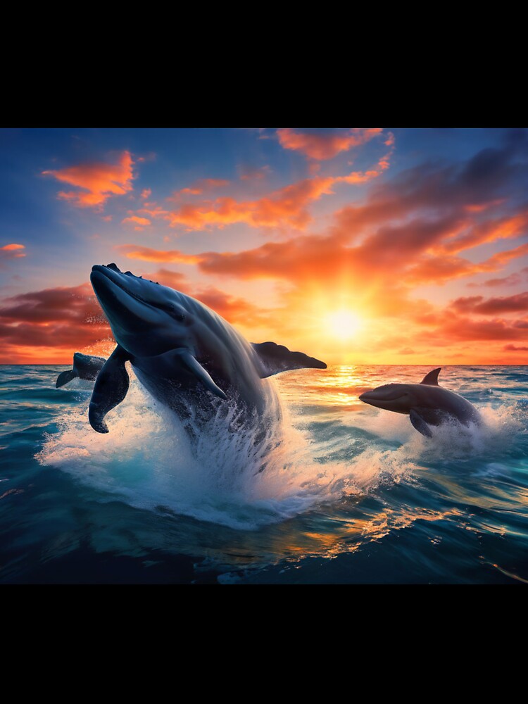 Whales, the mischievous players of the ocean by Collection de trésors T-Shirts, Hoodie, Sweatshirt (Image 3)