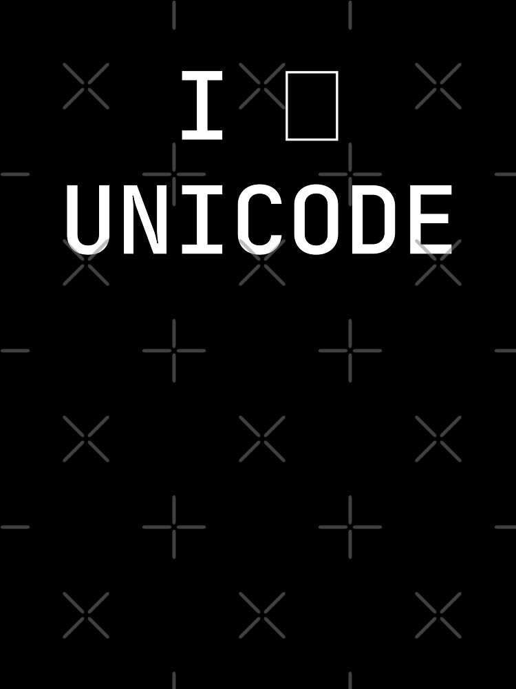 "I Love Unicode" Geeky Coding Design Programming Humor by UpNorthArts T-Shirts, Hoodie, Sweatshirt (Image 3)