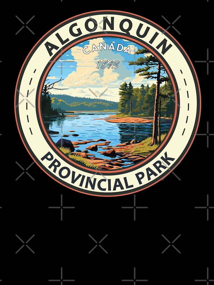 Algonquin Provincial Park Travel Art Badge T-Shirts, Hoodie, Sweatshirt