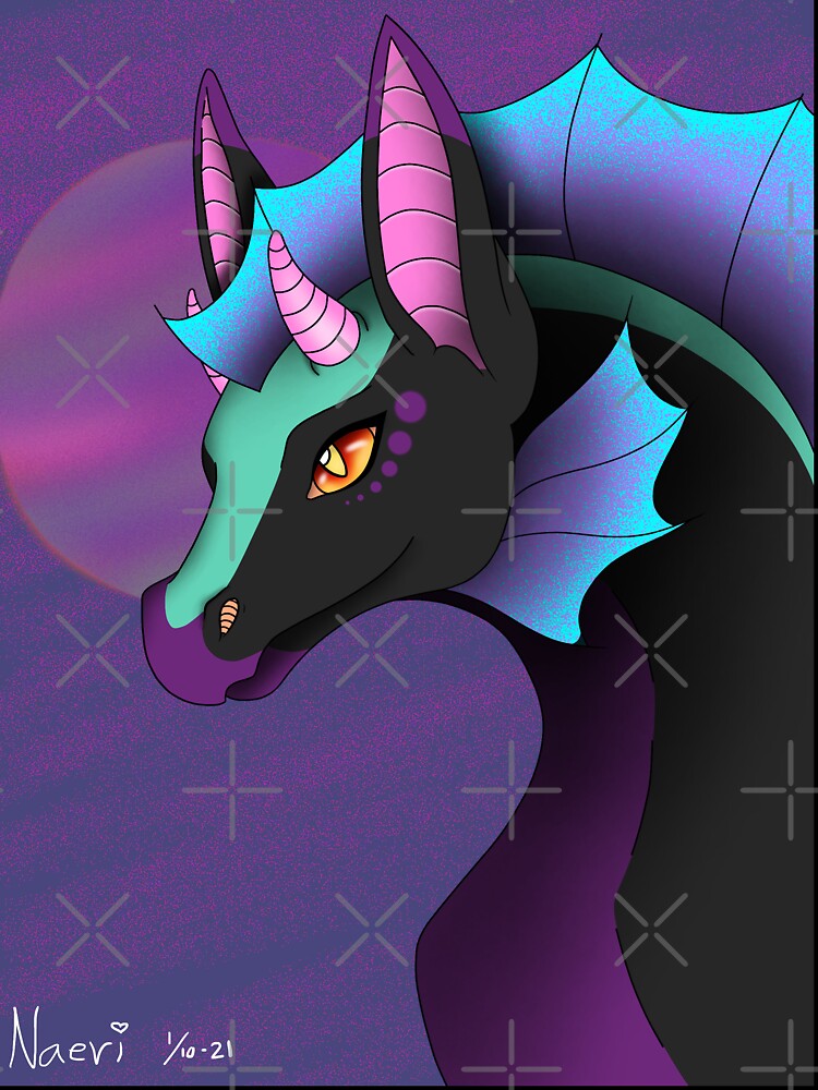 Black and Purple Dragon Princess by Andrew Gaia T-Shirts, Hoodie, Sweatshirt | BlankRebels.com (Image 3)