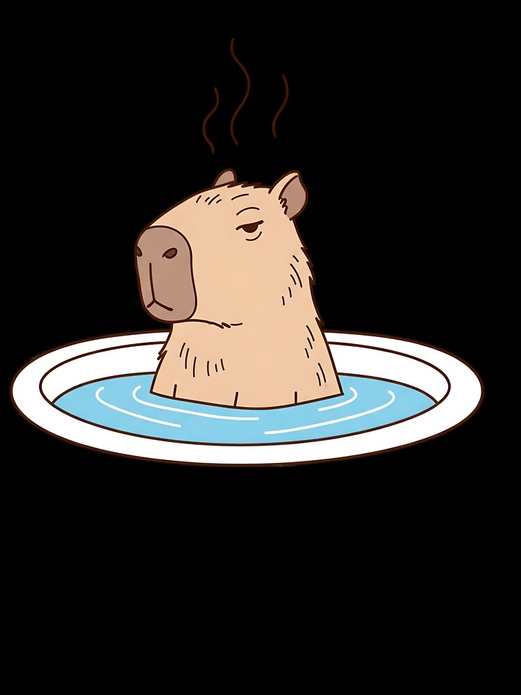 Capybara Hot Spring by ChubbyGoong T-Shirts, Hoodie, Sweatshirt | BlankRebels.com (Image 3)