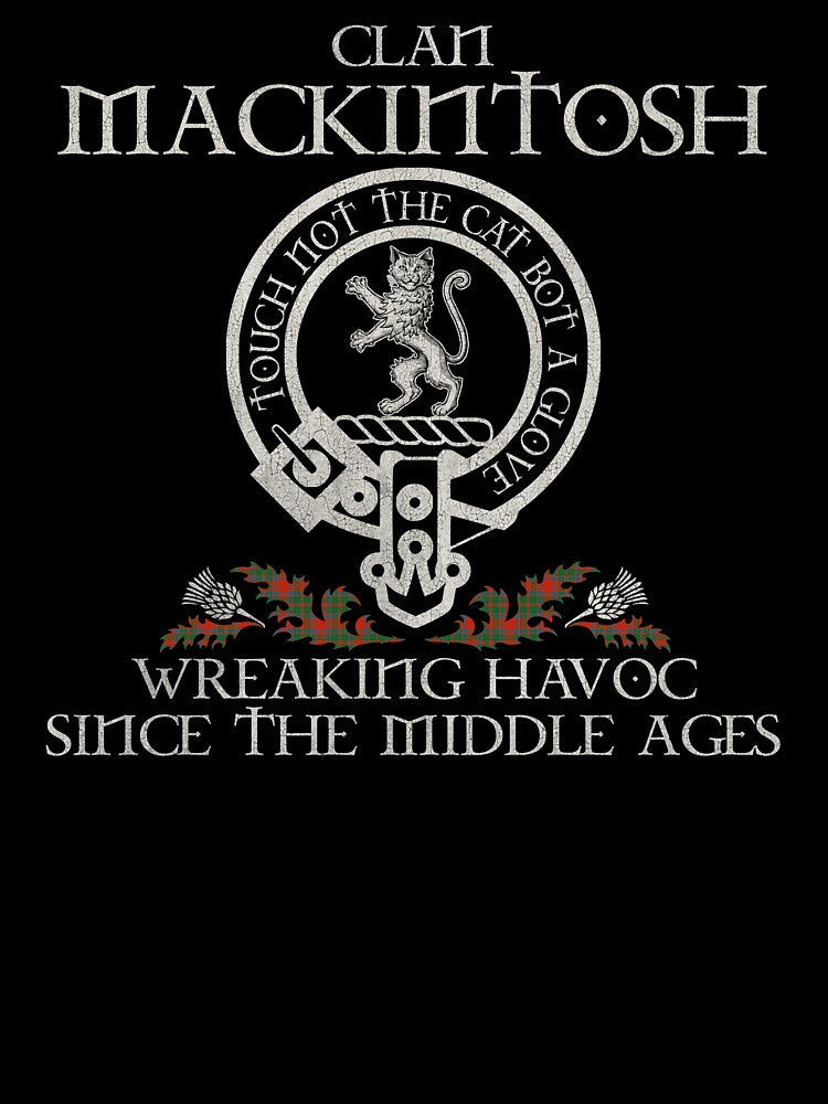 Clan Mackintosh Crest Scottish Surname Tartan Thistle Vintage T-Shirts, Hoodie, Sweatshirt