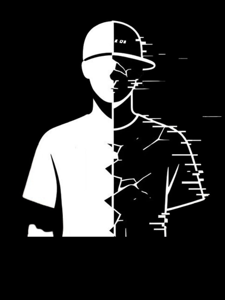 Split Identity Symbol – Minimalist Abstract Human Design by GraphGUY T-Shirts, Hoodie, Sweatshirt | BlankRebels.com (Image 3)