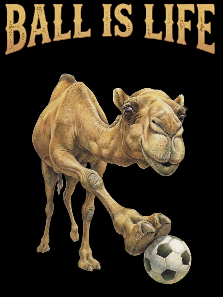 Funny Camel Soccer Player - Ball is Life 3D Animal by JaylArtStore
