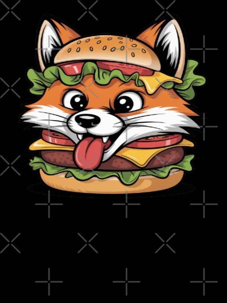 Fox Burger - Cute Food Pun Kawaii Art by DailySparks T-Shirts, Hoodie, Sweatshirt | BlankRebels.com (Image 3)