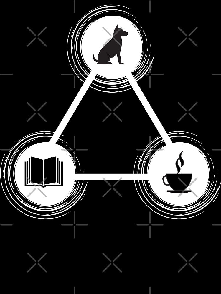 Coffe Dog Book Triangle by CecileMJ T-Shirts, Hoodie, Sweatshirt | BlankRebels.com (Image 3)