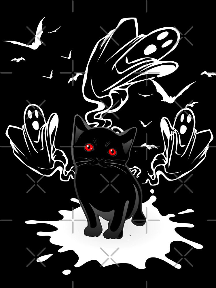 Meoween with ghosts | Halloween Kitty by ZOBBI T-Shirts, Hoodie, Sweatshirt | BlankRebels.com (Image 3)