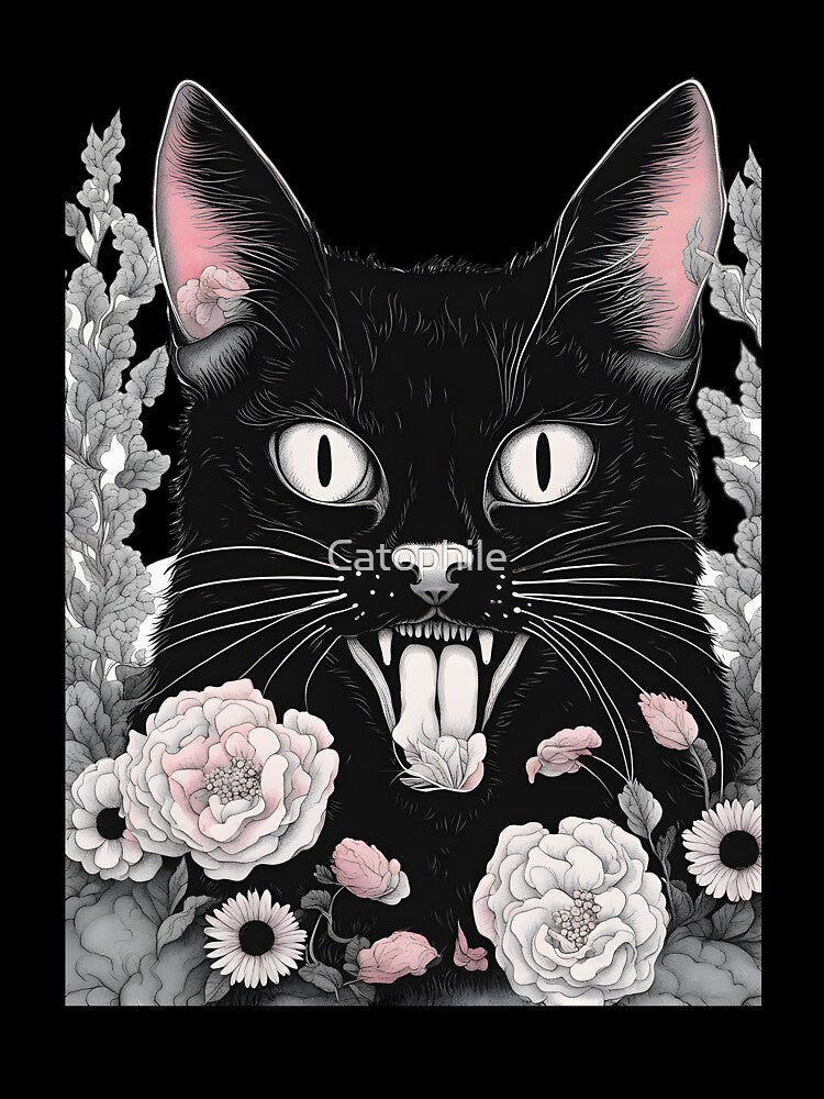 of Black Cat art by Catophile T-Shirts, Hoodie, Sweatshirt | BlankRebels.com (Image 3)
