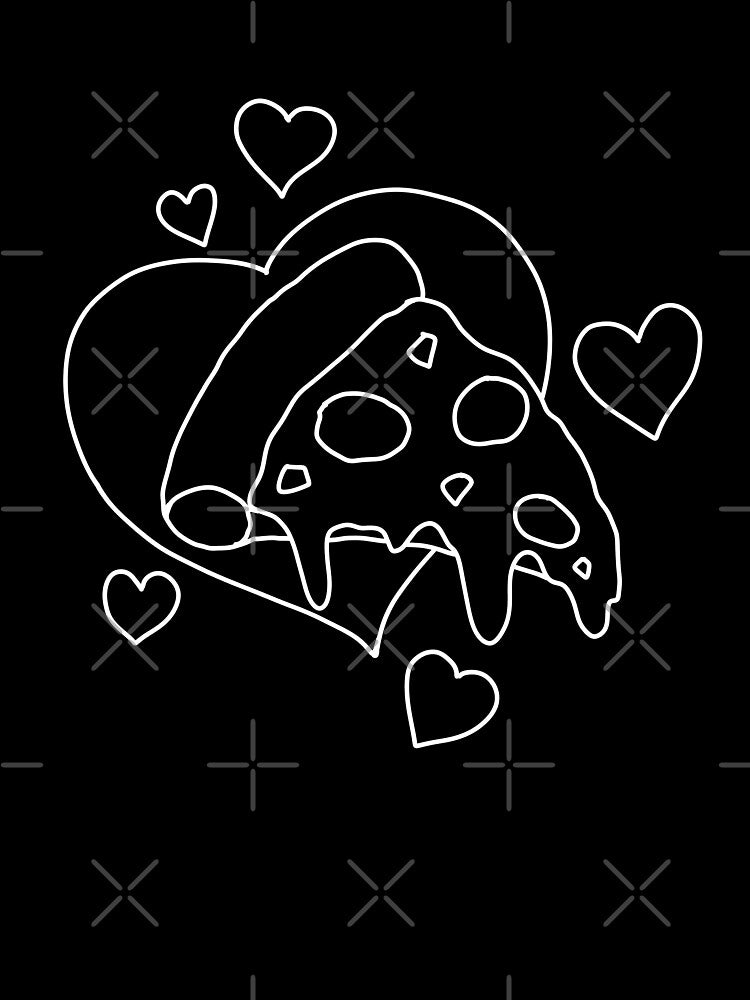 Black and White Pizza Love by Junasaji T-Shirts, Hoodie, Sweatshirt | BlankRebels.com (Image 3)