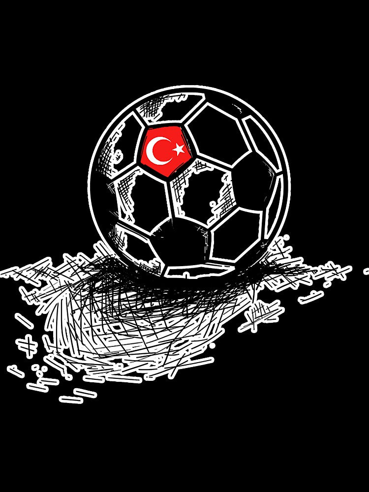 Turkey Soccer Ball Flag Jersey Turks by NeverLoseSF
