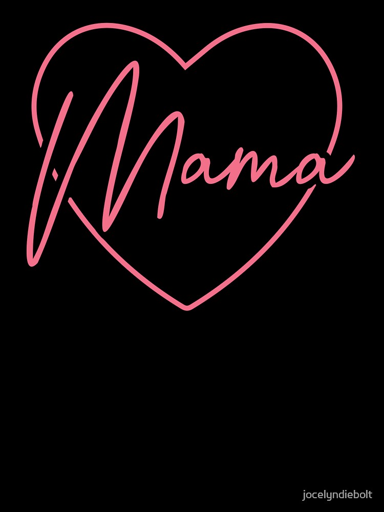 Mama Heart Script – Minimalist Line Art Design by jocelyndiebolt