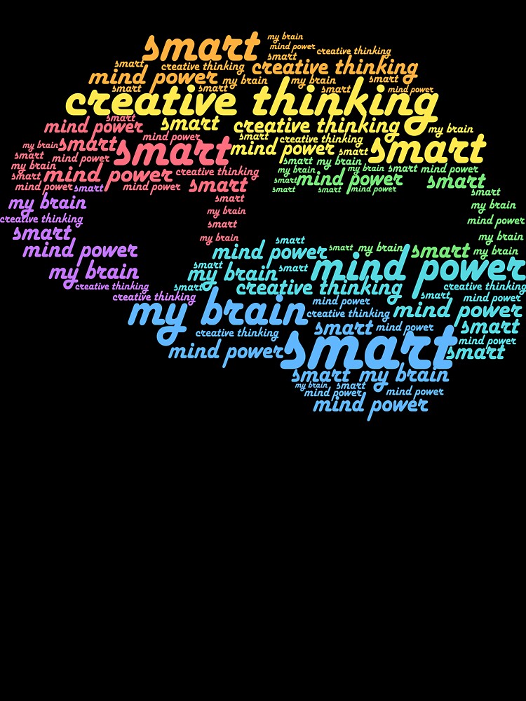 Creative Thinking Brain – Mind Power Typography Design by MYTHIC element