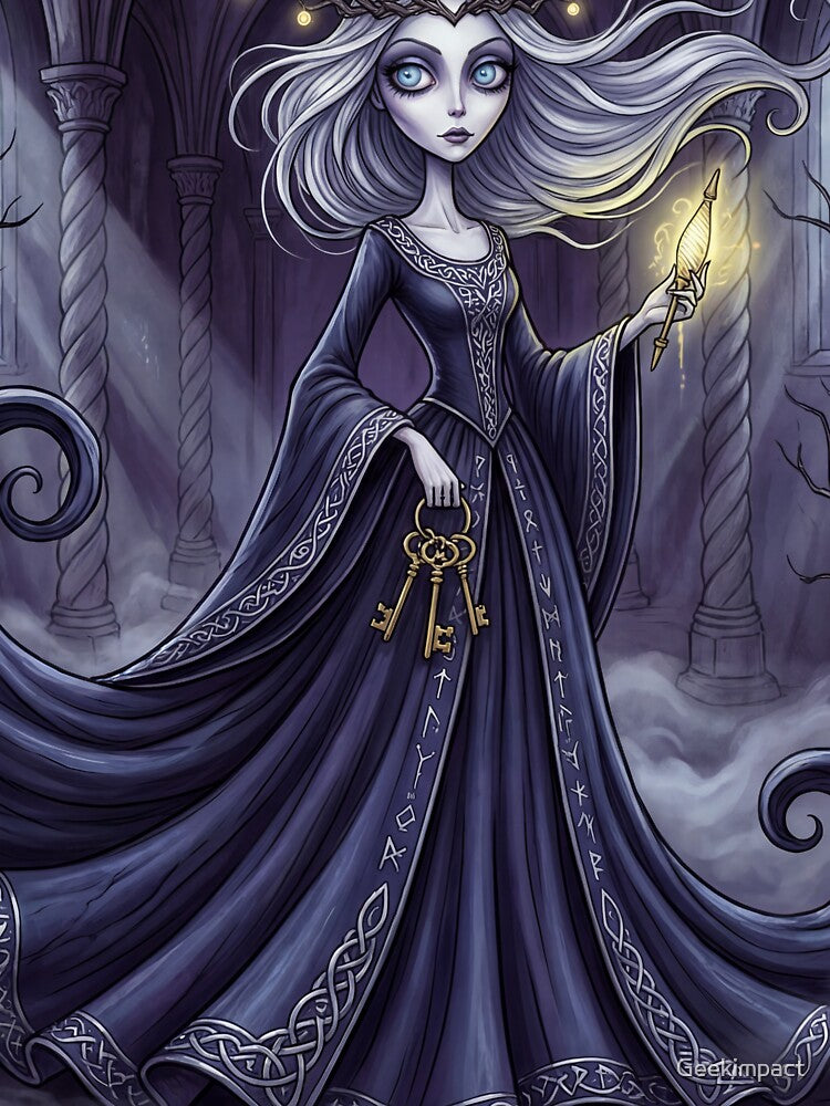 Frigg Goddess Ancient Norse God Gothic style illustration by Vintage Designs + T-Shirts, Hoodie, Sweatshirt (Image 3)