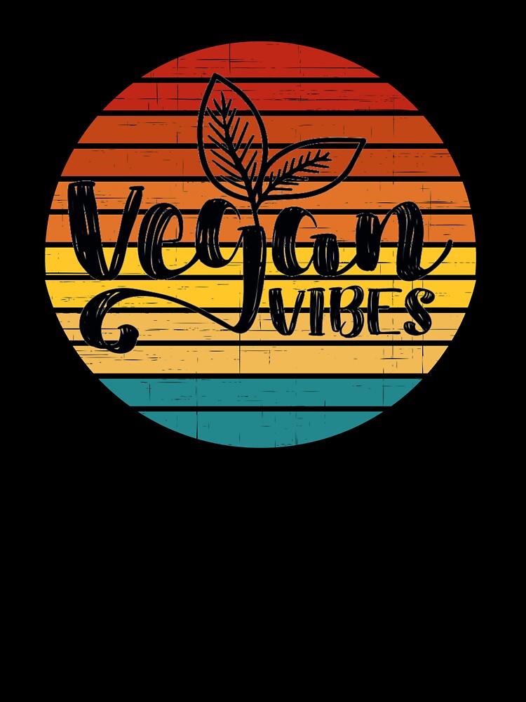 Vintage Vegan Vibes Perfect Vegan Design Sunset Vegan Vibes by enjoytheshirt T-Shirts, Hoodie, Sweatshirt (Image 3)