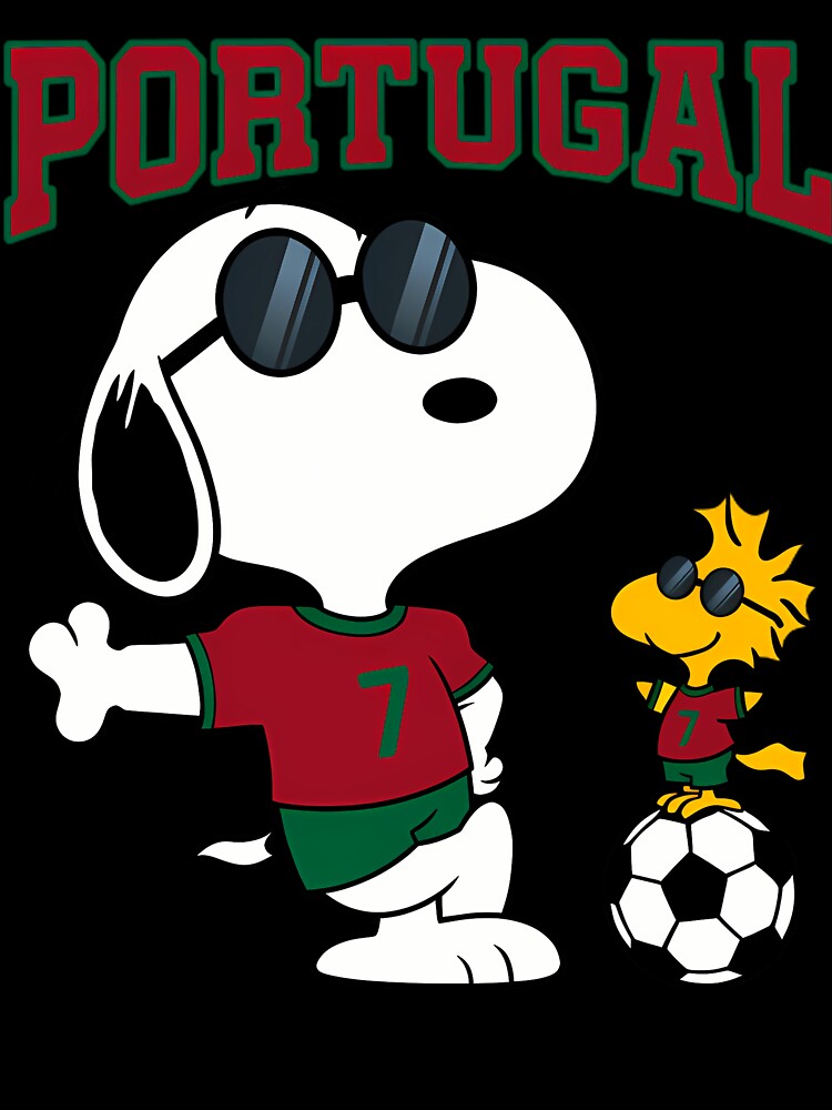 Snoopy Soccer Joe Cool Portugal Football Fan Carto by DoctorDesign99