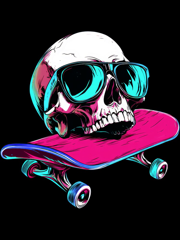 Skull Skateboard - 1990 by Soulskier T-Shirts, Hoodie, Sweatshirt | BlankRebels.com (Image 3)