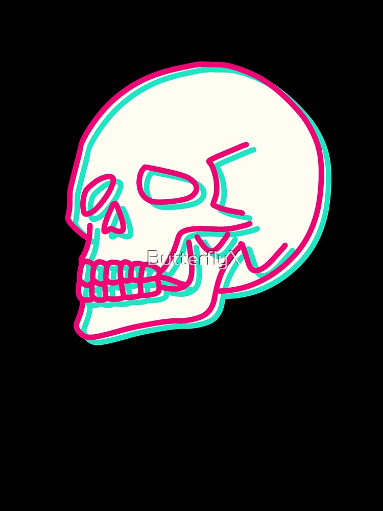 Glitching Skull by ButterflyX T-Shirts, Hoodie, Sweatshirt | BlankRebels.com (Image 3)