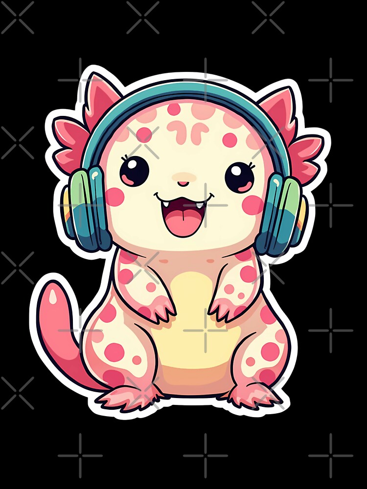Kawaii Axolotl | Cute and Adorable Axolotl Design by DesignDoodleArt T-Shirts, Hoodie, Sweatshirt | BlankRebels.com (Image 3)