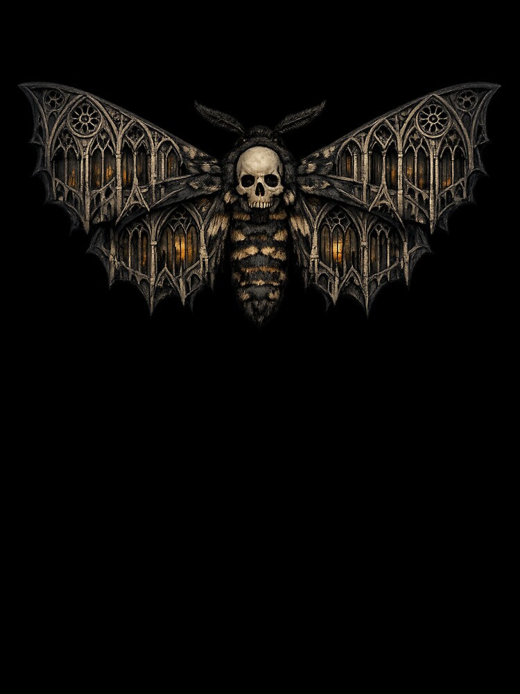 Gothic Death Moth Cathedral Emblem by Mouraludia T-Shirts, Hoodie, Sweatshirt | BlankRebels.com (Image 3)