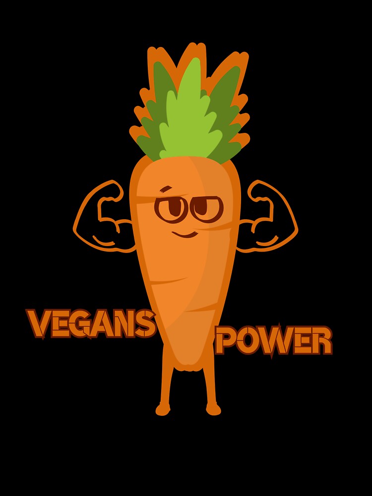 Vegans Power Carrot Lifting Weights Gym Vegetarianism by ArtStudiobyIta T-Shirts, Hoodie, Sweatshirt (Image 3)