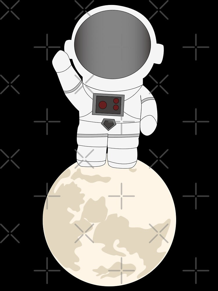 Cute astronaut greeting from the moon by Robloz T-Shirts, Hoodie, Sweatshirt | BlankRebels.com (Image 3)