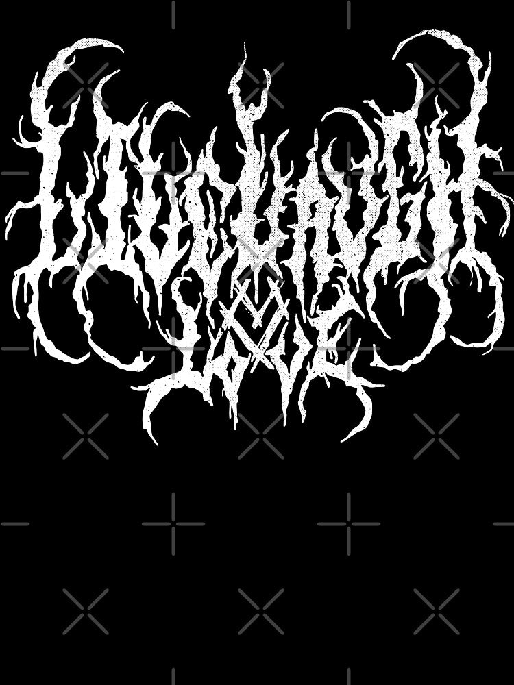 Live Laugh Love - Death Metal Music Font Logo Funny by Teeter-Totter