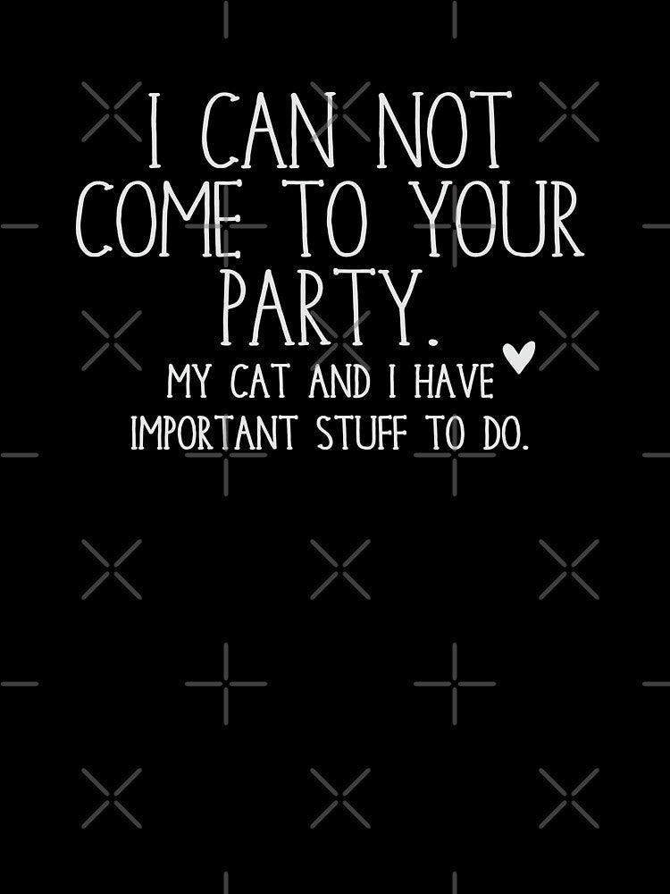 I Can Not Come Your Party My Cat I Have Important Stuff Do T-Shirts, Hoodie, Sweatshirt