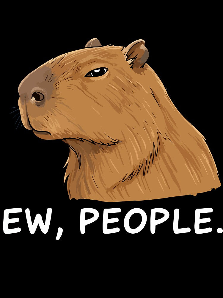 Capybara Ew People | Funny Sarcastic Animal Humor by DonaldMcCullum T-Shirts, Hoodie, Sweatshirt | BlankRebels.com (Image 3)