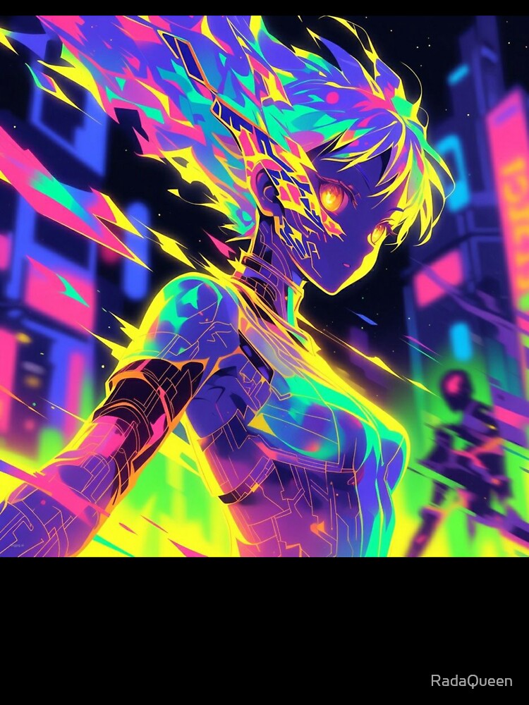 Cyber-Nuclear Fusion: Neon Overdrive by RadaQueen T-Shirts, Hoodie, Sweatshirt | BlankRebels.com (Image 3)