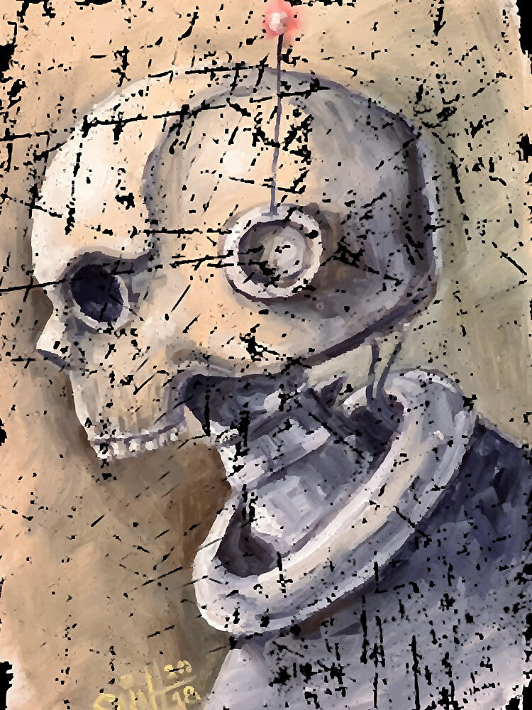 Skull Robot. Vintage grunge style by ErchulMali T-Shirts, Hoodie, Sweatshirt | BlankRebels.com (Image 3)