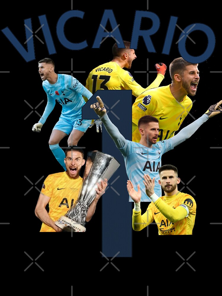 Vicario #1 Spurs Goalkeeper Fan Art | Dynamic Surround Design | Blue & White Football Print by Kings Clothing