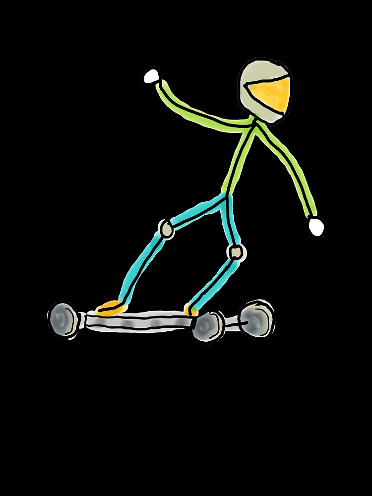 Esk8 Stickman by Mark-Ewbie T-Shirts, Hoodie, Sweatshirt | BlankRebels.com (Image 3)