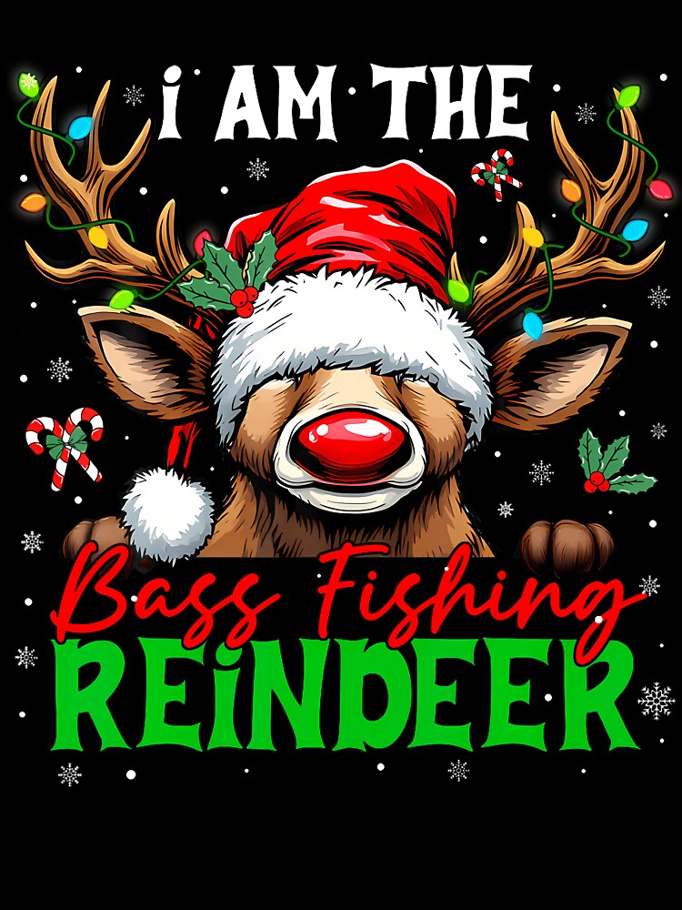 Funny Christmas Family Matching The Bass Fishing Reindeer by RubySandy T-Shirts, Hoodie, Sweatshirt (Image 3)