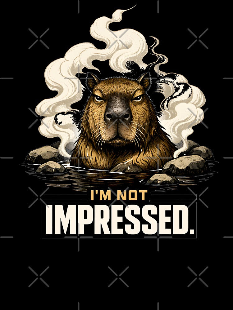 Judgmental Capybara in Japanese Hot Spring - I’m Not Impressed Sarcastic Aesthetic Animal Art - Funny Onsen... (Image 3)