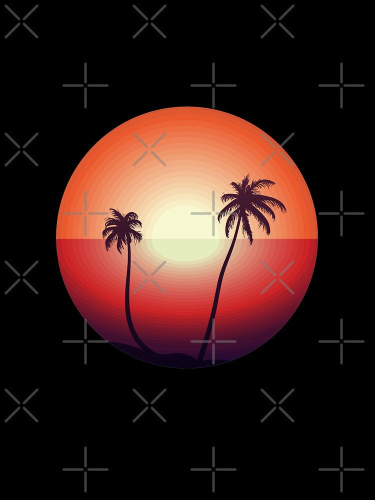 Tropical Retro Sunset by BitsndPieces T-Shirts, Hoodie, Sweatshirt | BlankRebels.com (Image 3)