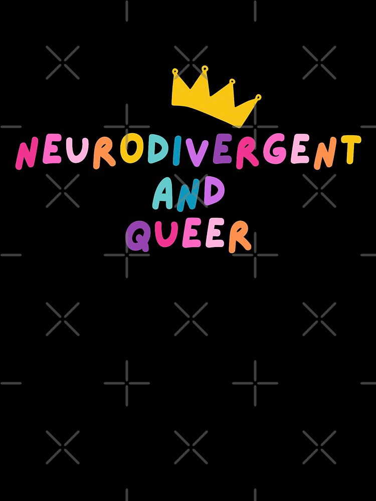 Neurodivergent and Queer (Rainbow Colors) by mydoodlesateme T-Shirts, Hoodie, Sweatshirt | BlankRebels.com (Image 3)