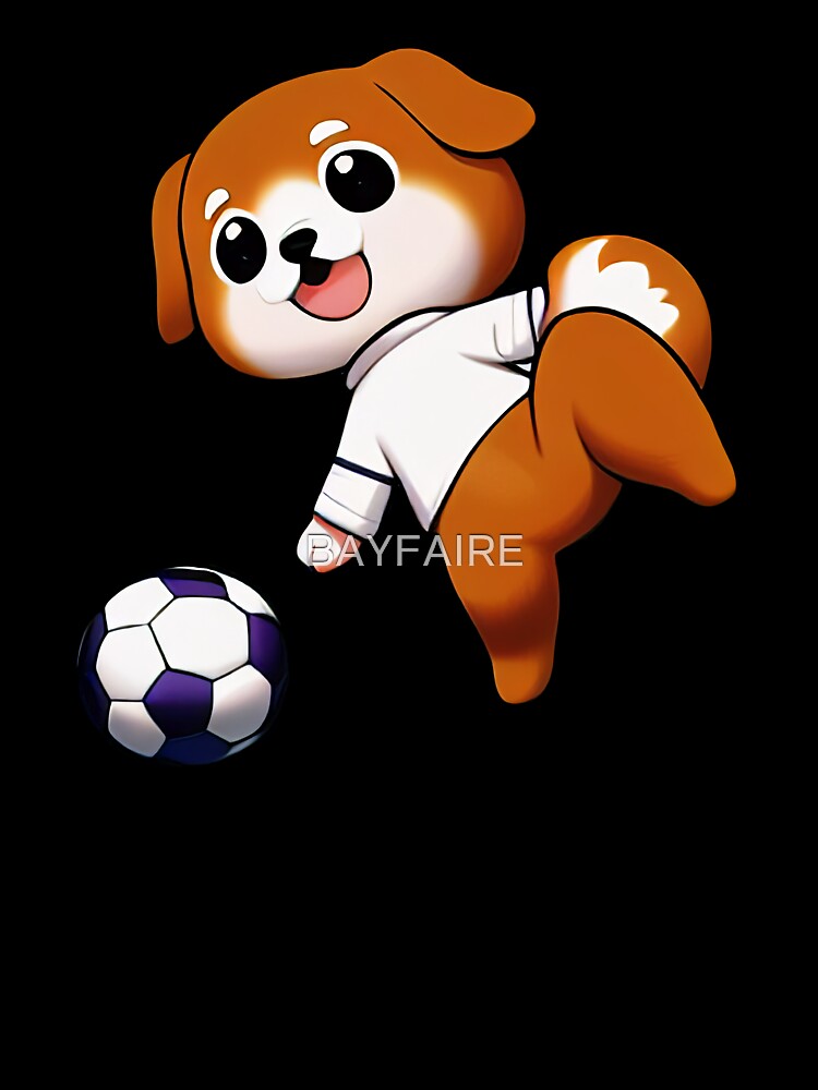 Cute Chibi Dog Soccer Player by BAYFAIRE