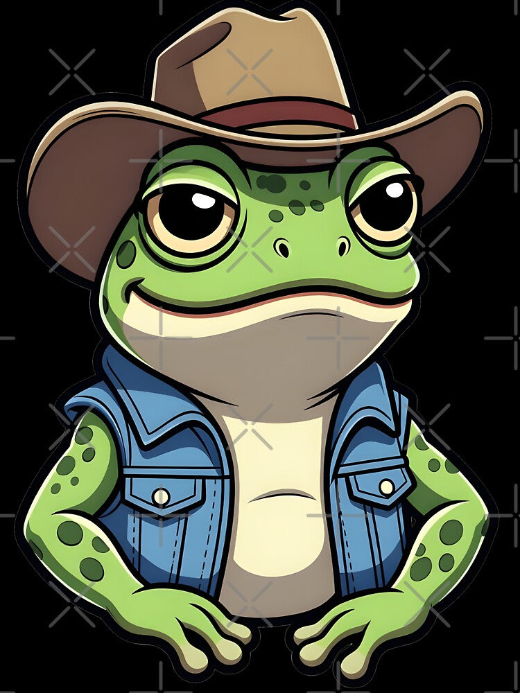 Cowboy Frog in Denim Vest by Clauxel T-Shirts, Hoodie, Sweatshirt | BlankRebels.com (Image 3)