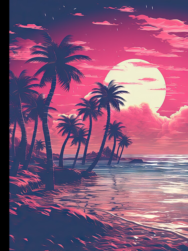 Luminous Landscape: Palm Trees and Neon Echoes by Mullet Monkey T-Shirts, Hoodie, Sweatshirt | BlankRebels.com (Image 3)