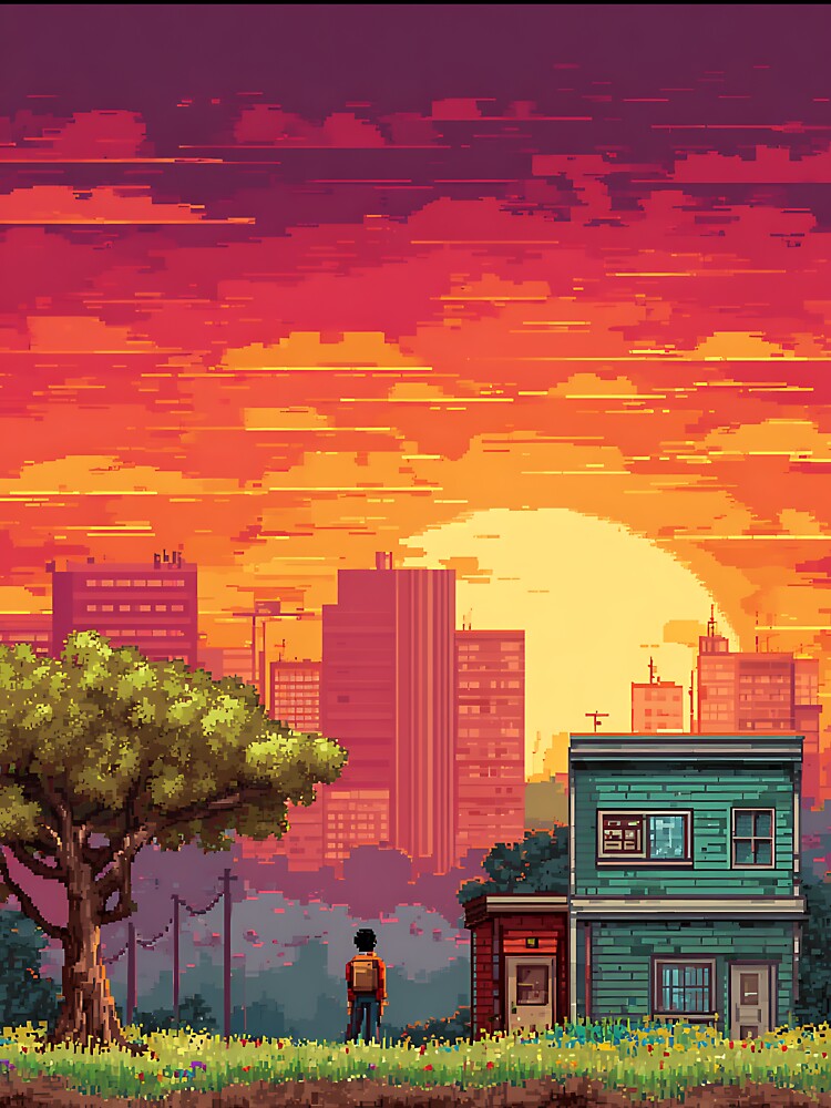 Nostalgic Retro Pixel Art by bapupa T-Shirts, Hoodie, Sweatshirt | BlankRebels.com (Image 3)