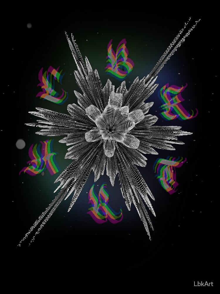 Cyber Flower - Neon Flower Glitch Abstract Graphic by LbkArt T-Shirts, Hoodie, Sweatshirt | BlankRebels.com (Image 3)