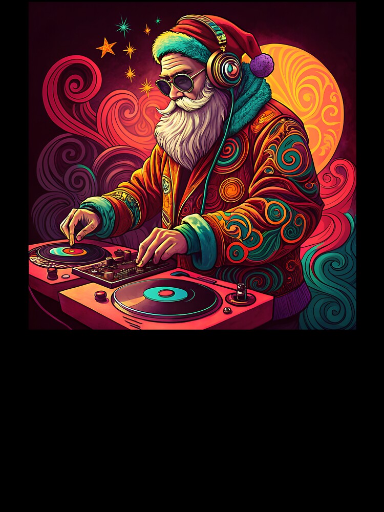 Cool party with DJ Santa by AhArtMe T-Shirts, Hoodie, Sweatshirt | BlankRebels.com (Image 3)