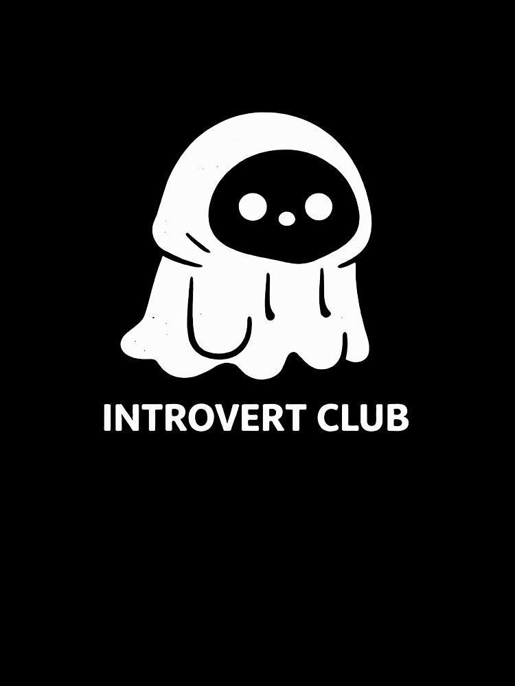 Introvert Club – Cute Minimal Introvert T Shirt by Ramkumar2025