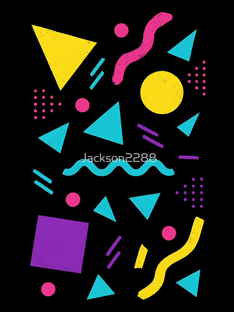Retro Pop Memphis 90s T-Shirt Hoodie Phone Case Mousepad by Jackson2288 Sweatshirt | BlankRebels.com (Image 3)