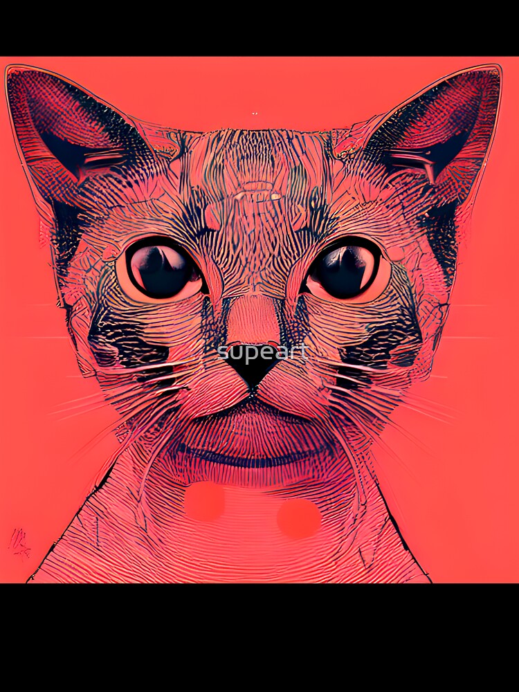 cat portrait  painting #2 by supeart T-Shirts, Hoodie, Sweatshirt | BlankRebels.com (Image 3)